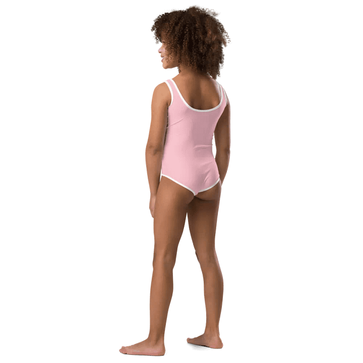 Kids Plain Color Pink Swimsuit product image (2)