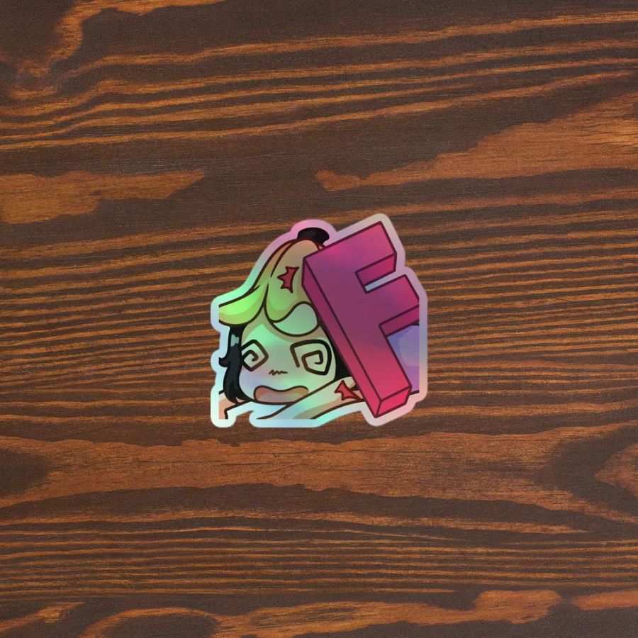 F Holographic Sticker product image (5)