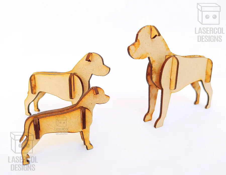 Dogs 3d Puzzle (3 Sizes) Set 4 - Laser Cut Files product image (10)