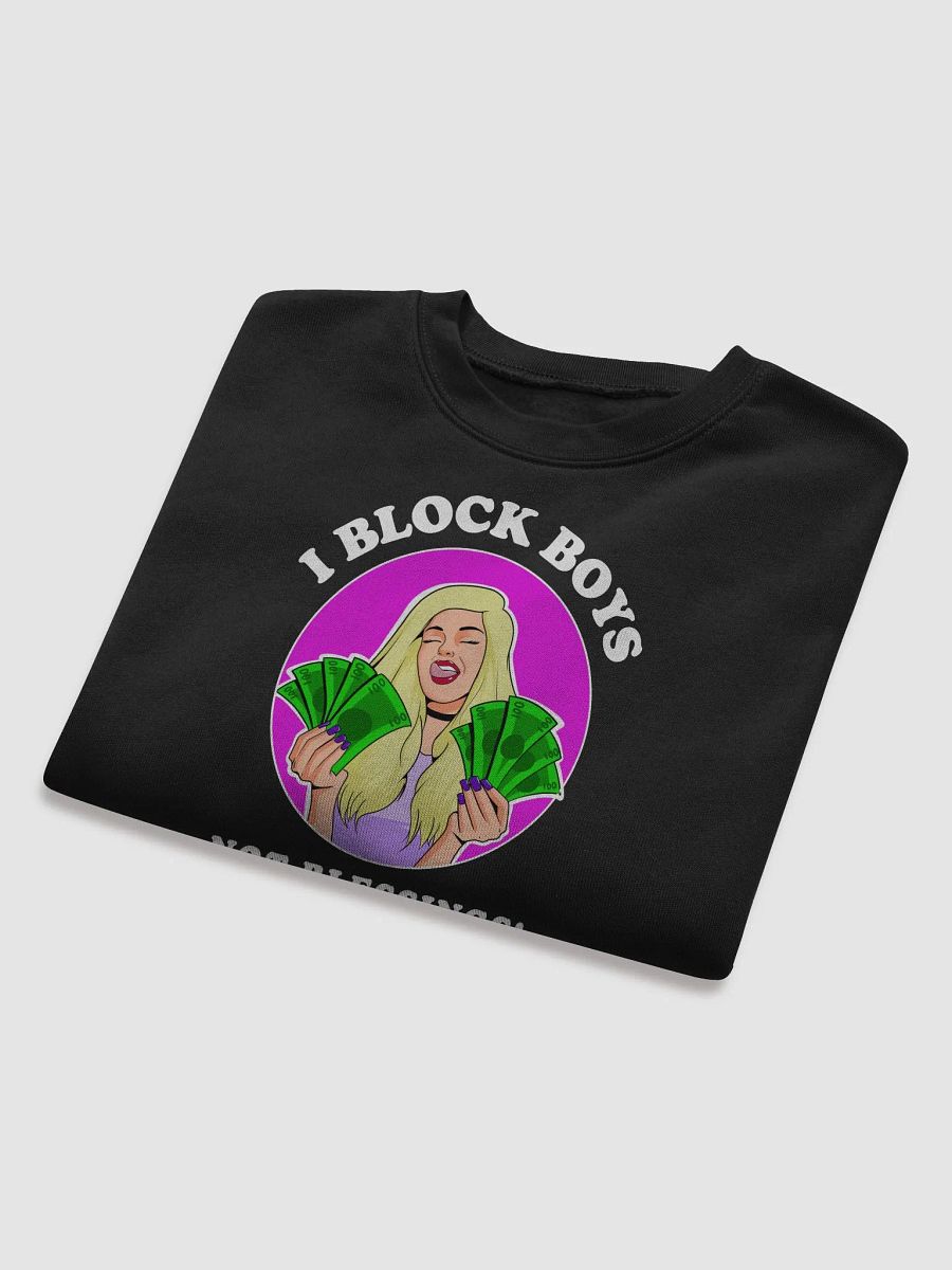 I Block Boys, Not Blessings! - CROP sweatshirt, raw hem product image (6)