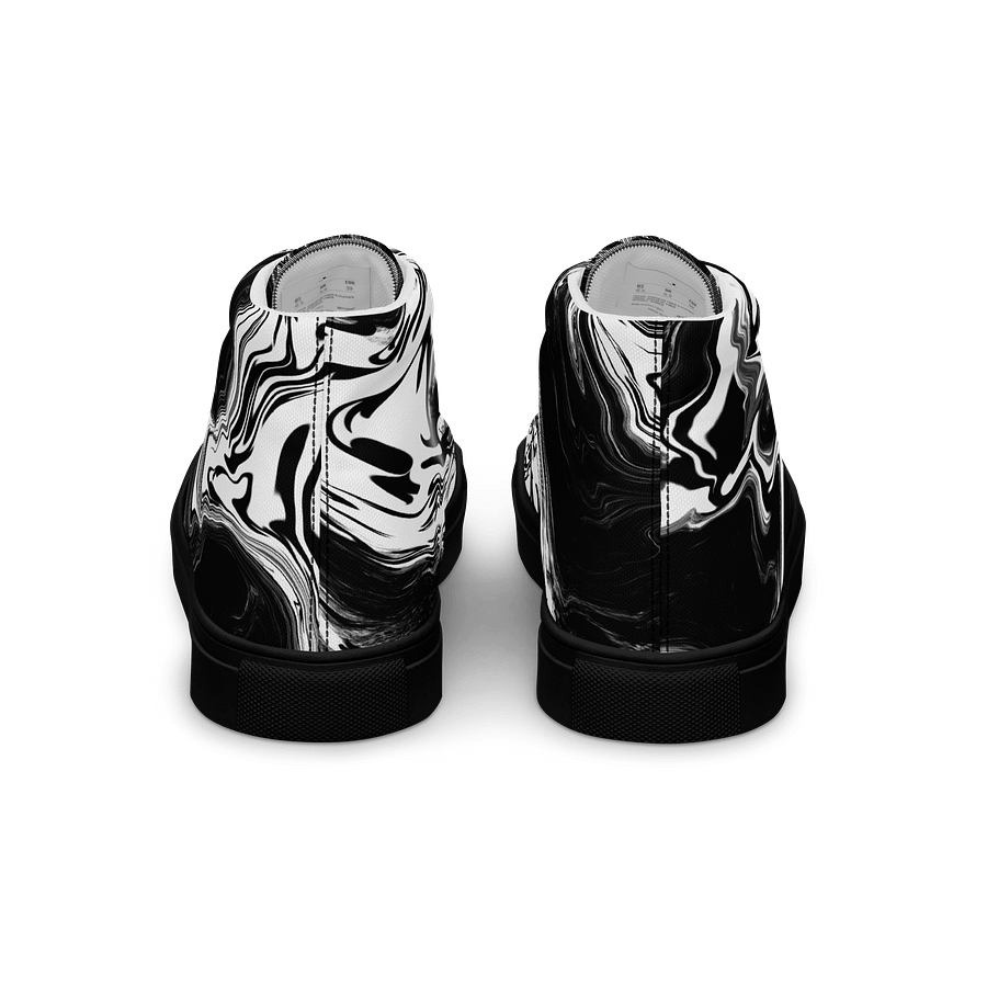 Black and White Marble Motion Women's High Tops product image (4)