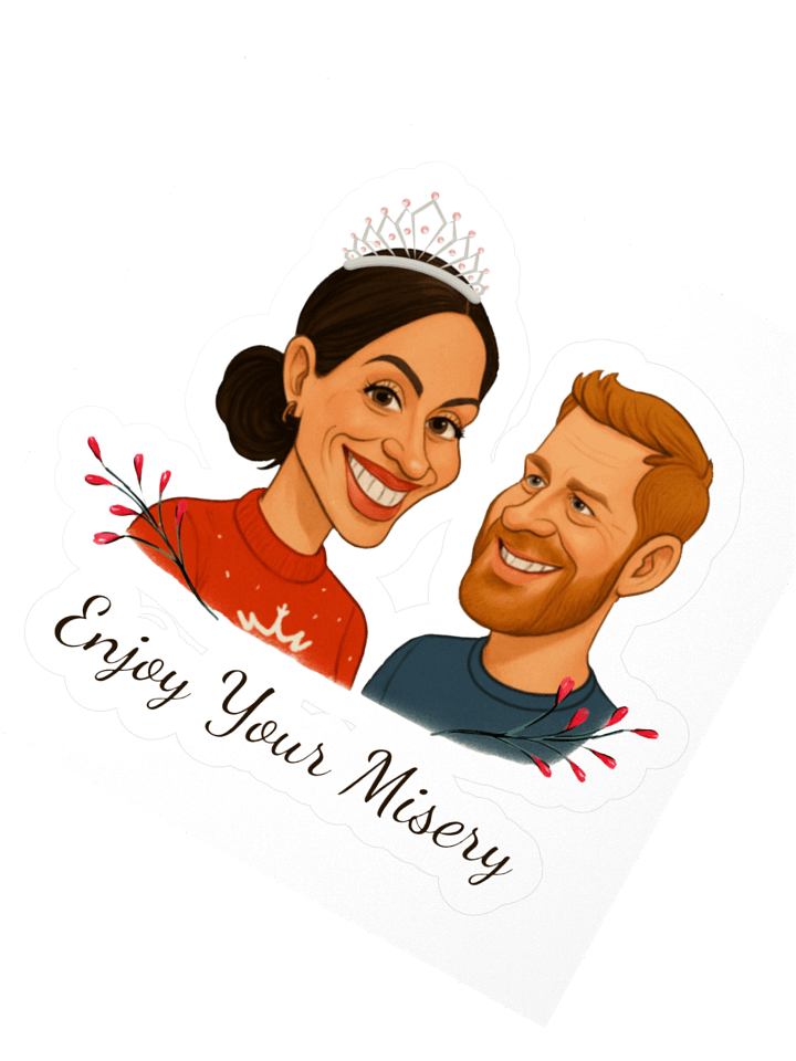 Royal Parody – “Enjoy Your Misery” Collectible Kiss-Cut Sticker (3″) | As Never Collection product image (2)