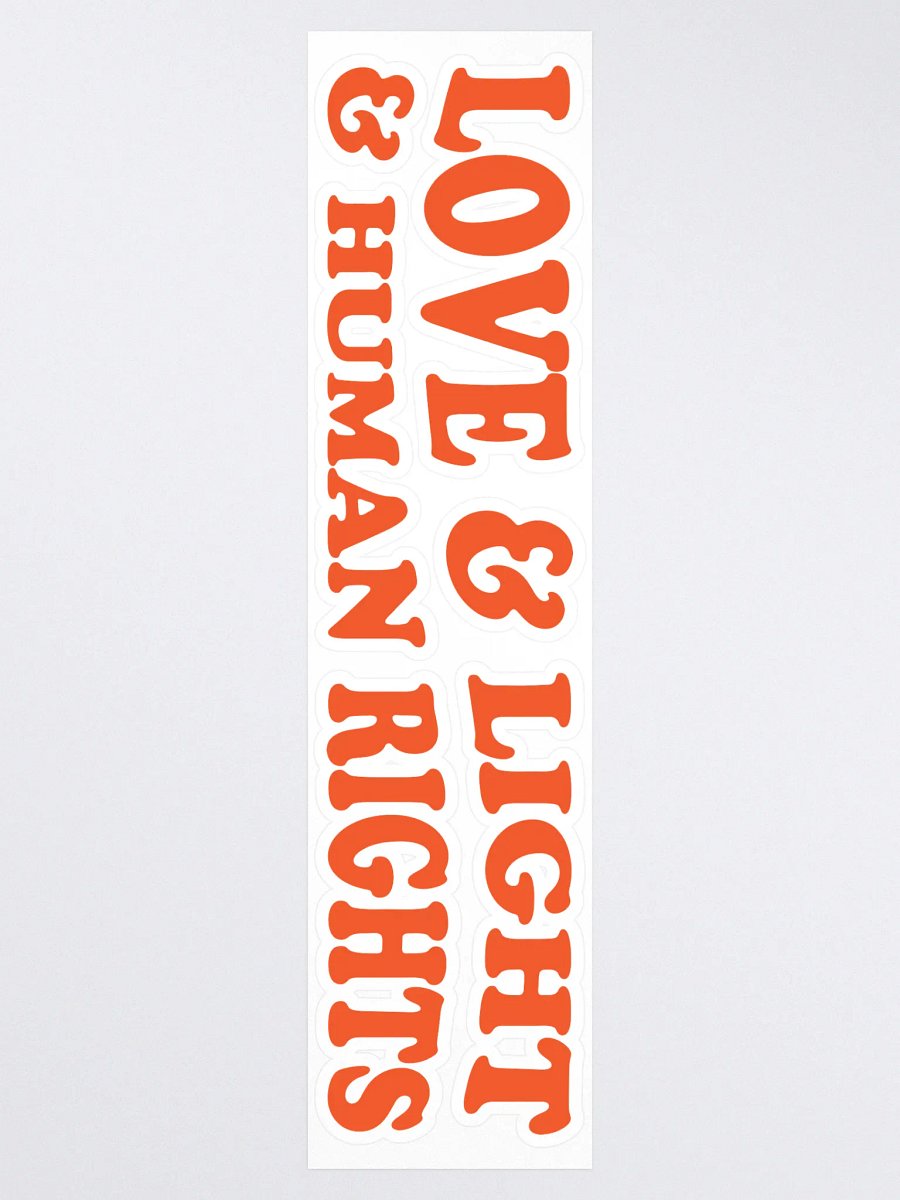 Love, Light & Human Rights Sticker product image (3)