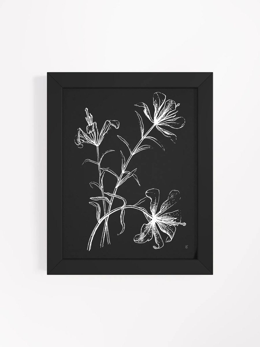 Ethereal Blossoms Framed Poster - Wild Elegant Flowers Dark product image (11)