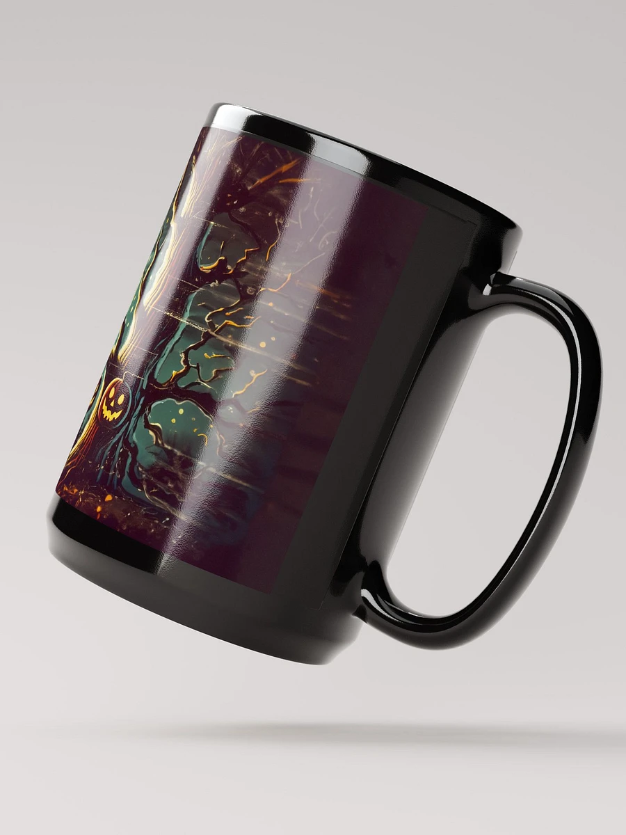 Owl Full Moon Black Glossy Mug product image (3)