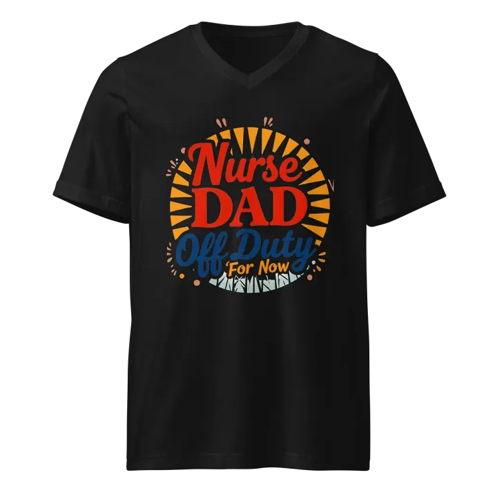 Nurse Dad Off Duty V-Neck Tee product image (1)