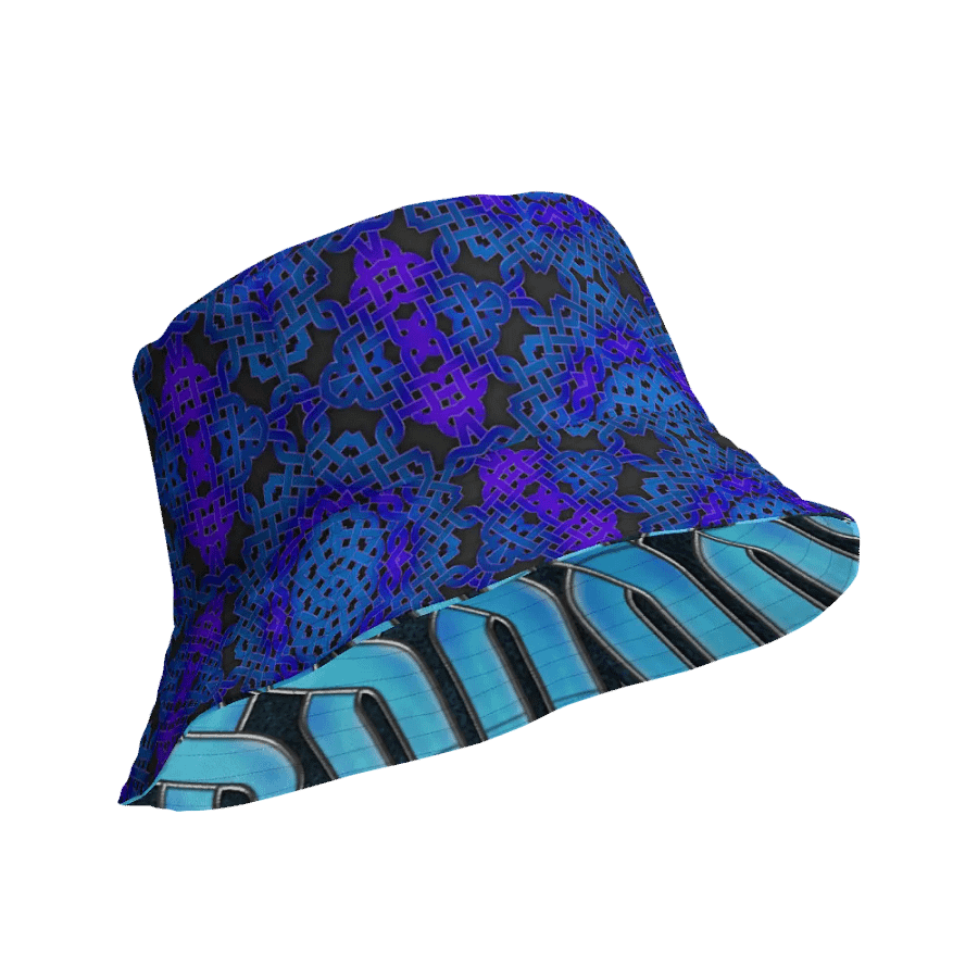 Blue Celtic Knot Kaleidoscope Buckethat product image (1)