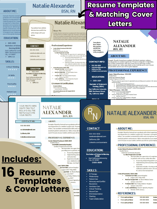 Nursing Resume Templates and Job Guide by Nurse Sarah® (Digital) product image (3)