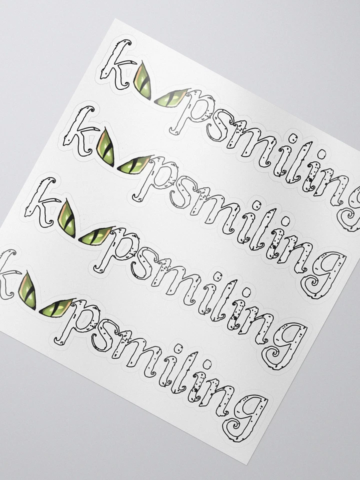 Keep Smiling w/eyes and white text sticker product image (2)