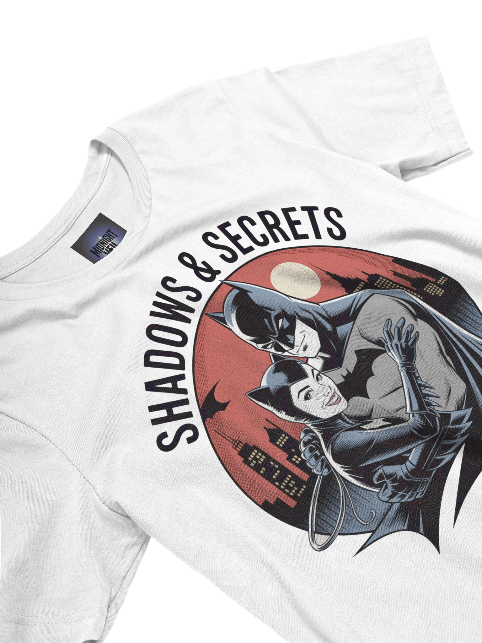Shadows & Secrets: Batman & Catwoman Midnight Embrace T-Shirt product image (5)