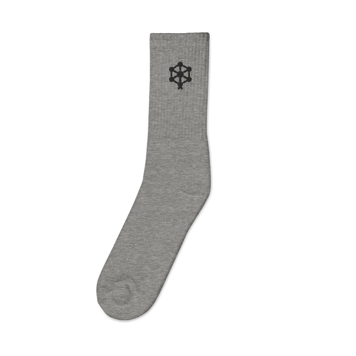 RB Embroidered Socks in Gray product image (1)