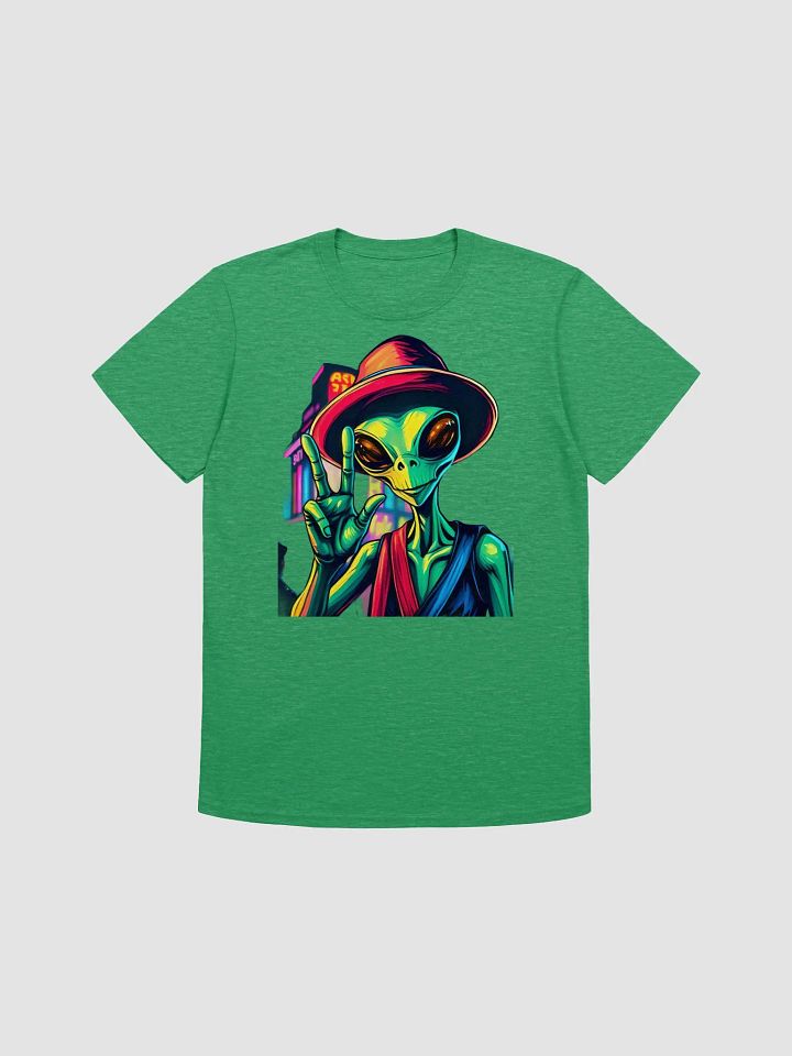 Neon Alien Peace Sign T-Shirt product image (1)