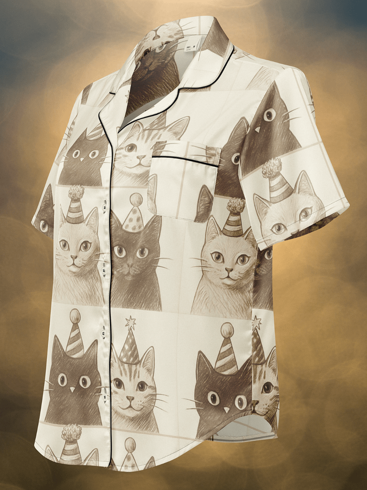 Feline Fiesta Silky Pyjama Top product image (1)