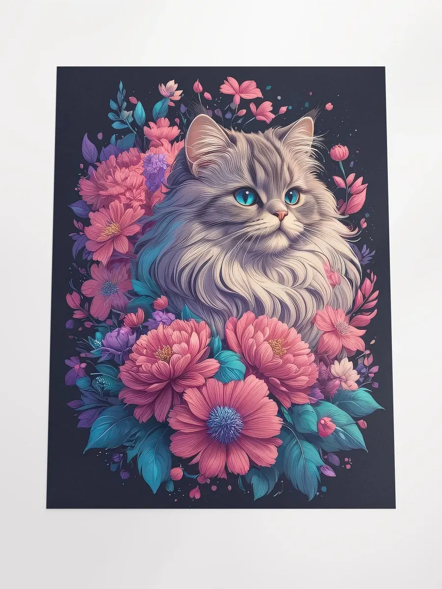 Flower Cat v2 - Poster - Medium Size 18x24 Inches product image (4)