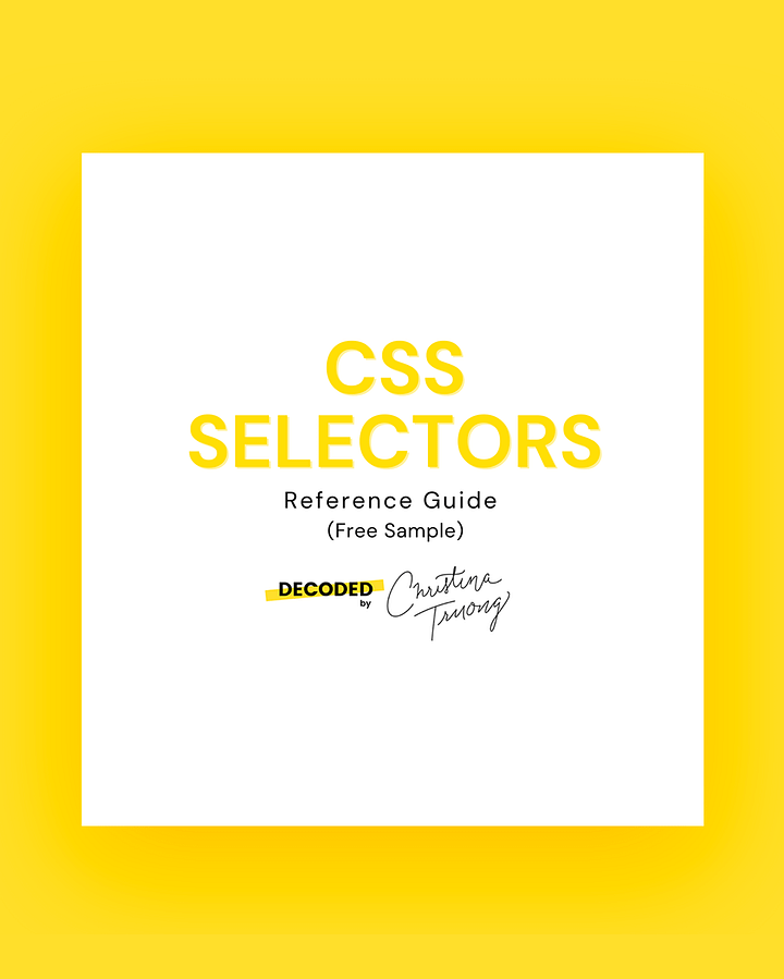 CSS Selectors Reference Guide (PDF) - FREE SAMPLE product image (1)