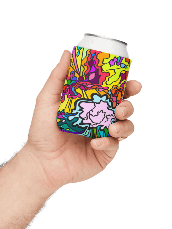 Vibrant Swirls Can Cooler - Wave at Sunset product image (3)