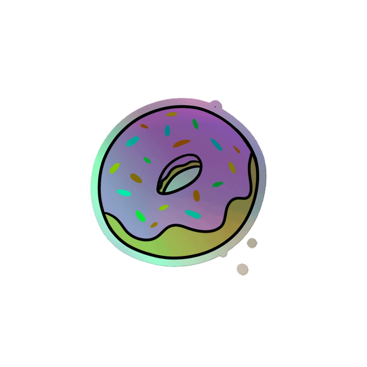 Donut Holographic Sticker product image (2)