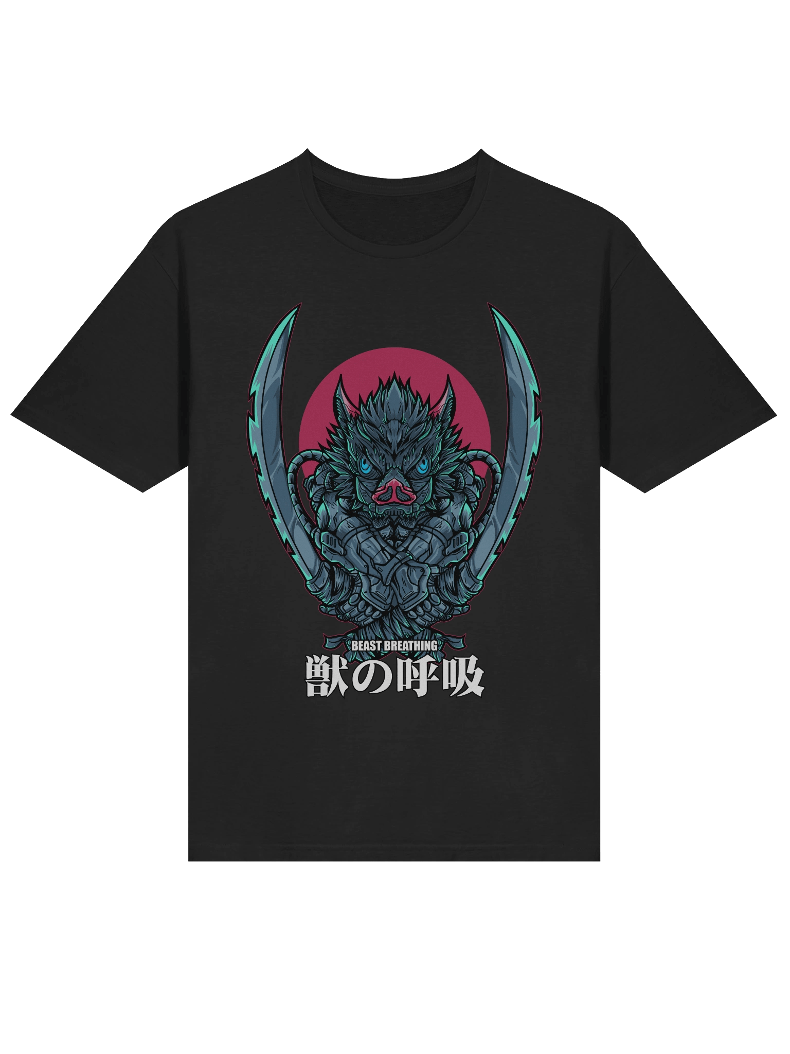Demon Slayer – Inosuke Hashibira – Beast Breathing Crest – Gildan Softstyle T-Shirt product image (2)