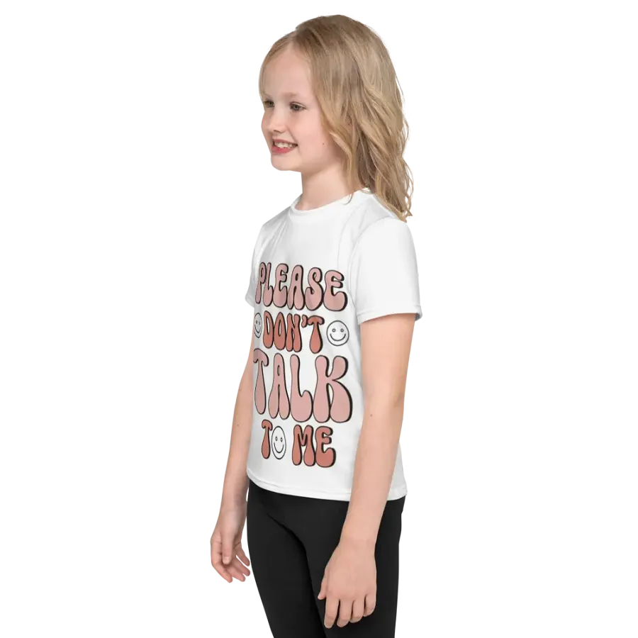 Kids Girl Crew Neck T-Shirt Don't Talk product image (3)