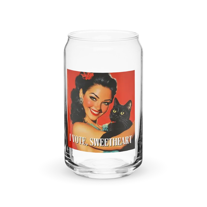 I Vote Sweetheart 4 Can-Shaped Glass product image (1)