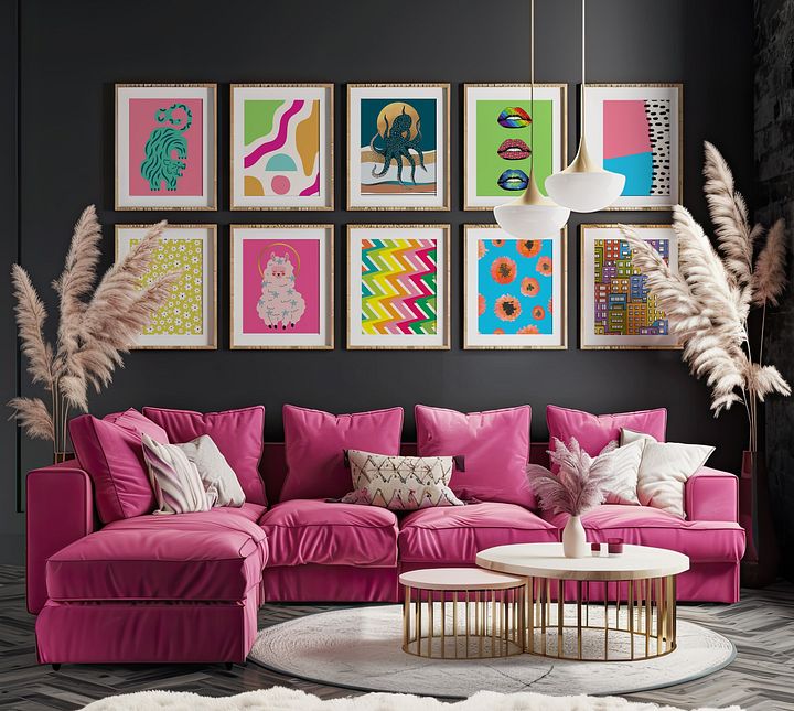 Eclectic Pop Art Gallery Wall Set of 10 DIGITAL Prints product image (1)