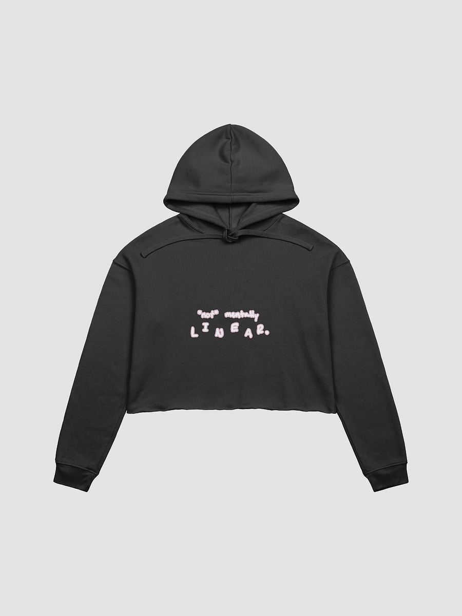 *not* mentally linear (lined design, #E1B9CE) fleece cropped hoodie product image (2)