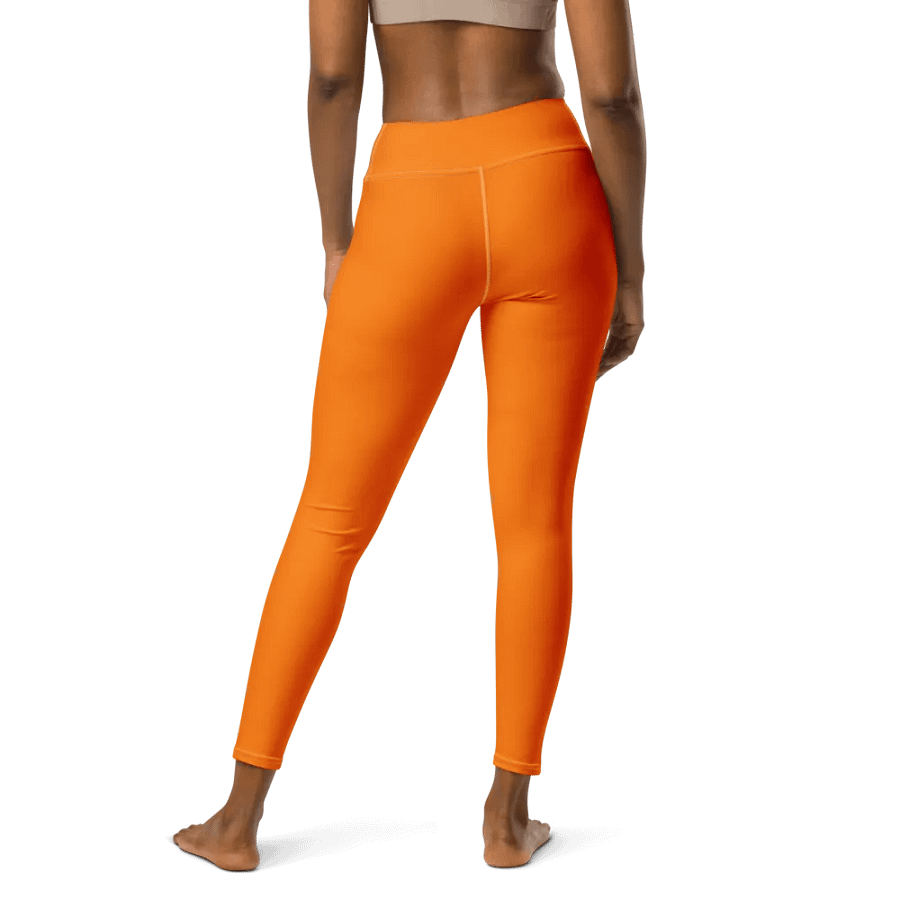 Plain Color Orange Yoga Leggings product image (2)