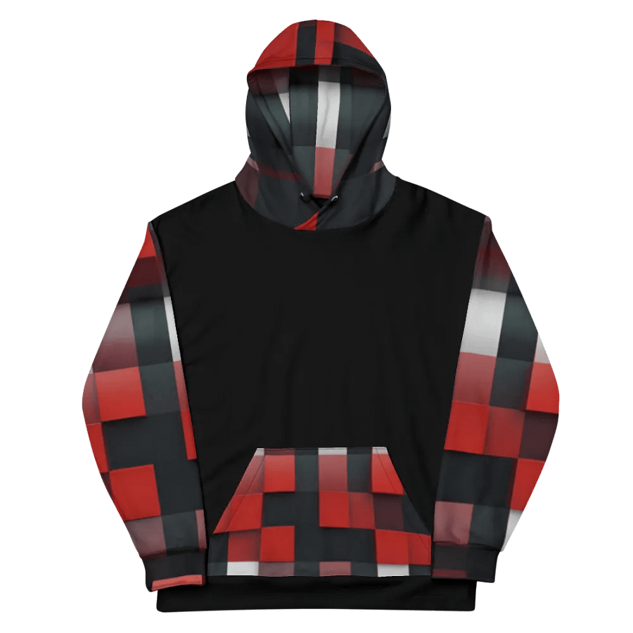 Black And Red Squares Unisex Hoodie product image (11)
