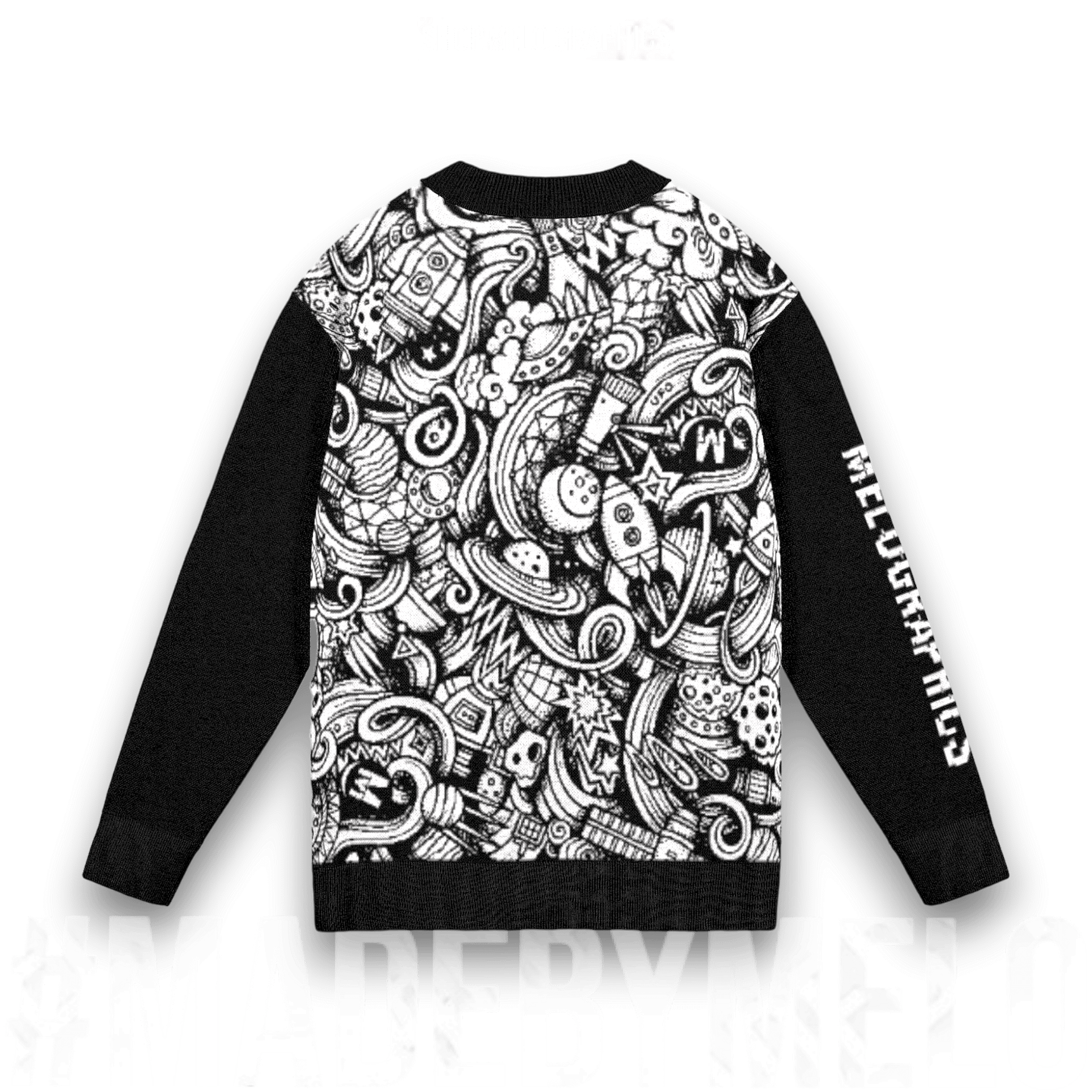 Dark Space Scribble - Knit Sweater [Cardigan] | #MadeByMELO product image (2)