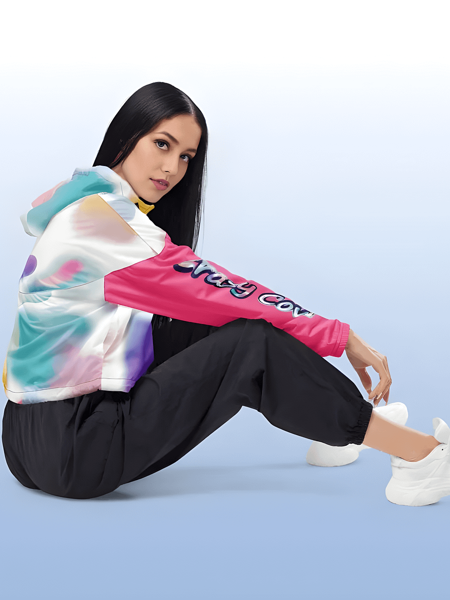 Crazy Cow Women's Cropped Windbreaker product image (2)