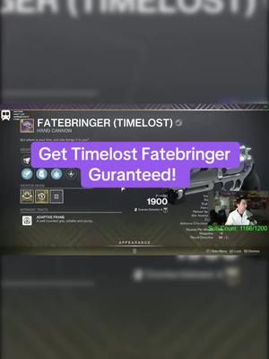 Get Timelost Fatebringer Guaranteed! #destiny2 #destiny #destiny2tiktok #destiny2clips #destiny2hunter #destiny2finalshape #destinythegame #destiny2witchqueen #destiny2funnymoments #destiny2titan #destiny2raid #destiny2revenant #destinymemes #destiny2news 