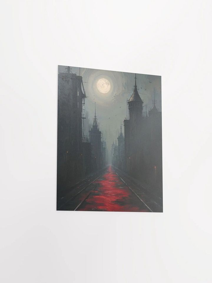 Moonlit Gothic Cityscape Poster product image (3)
