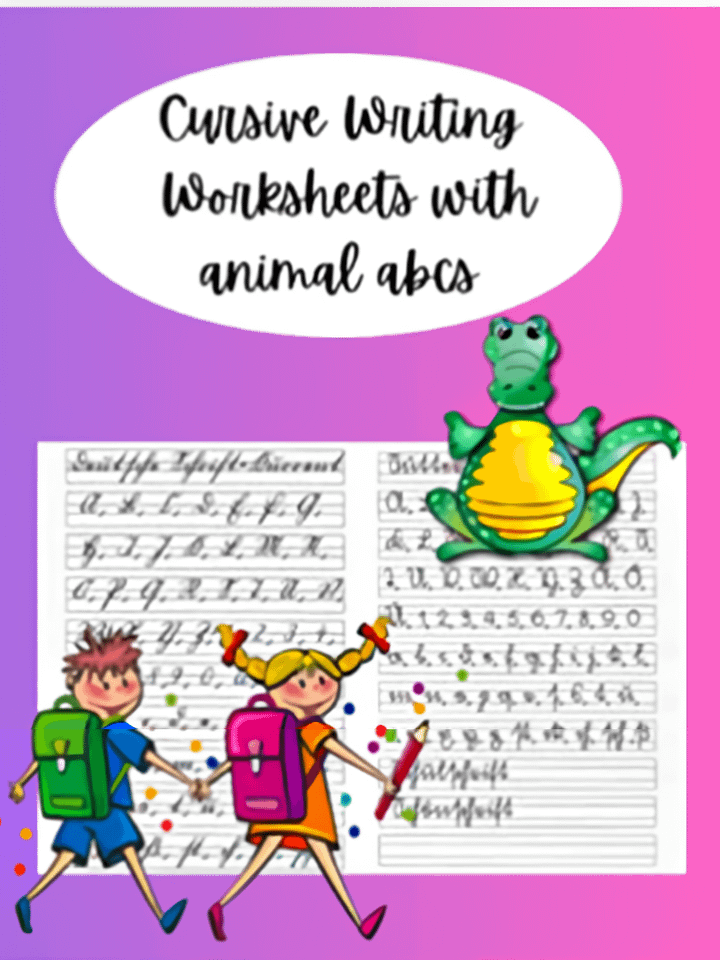 Cursive Writing Worksheets with Animal ABCs product image (1)