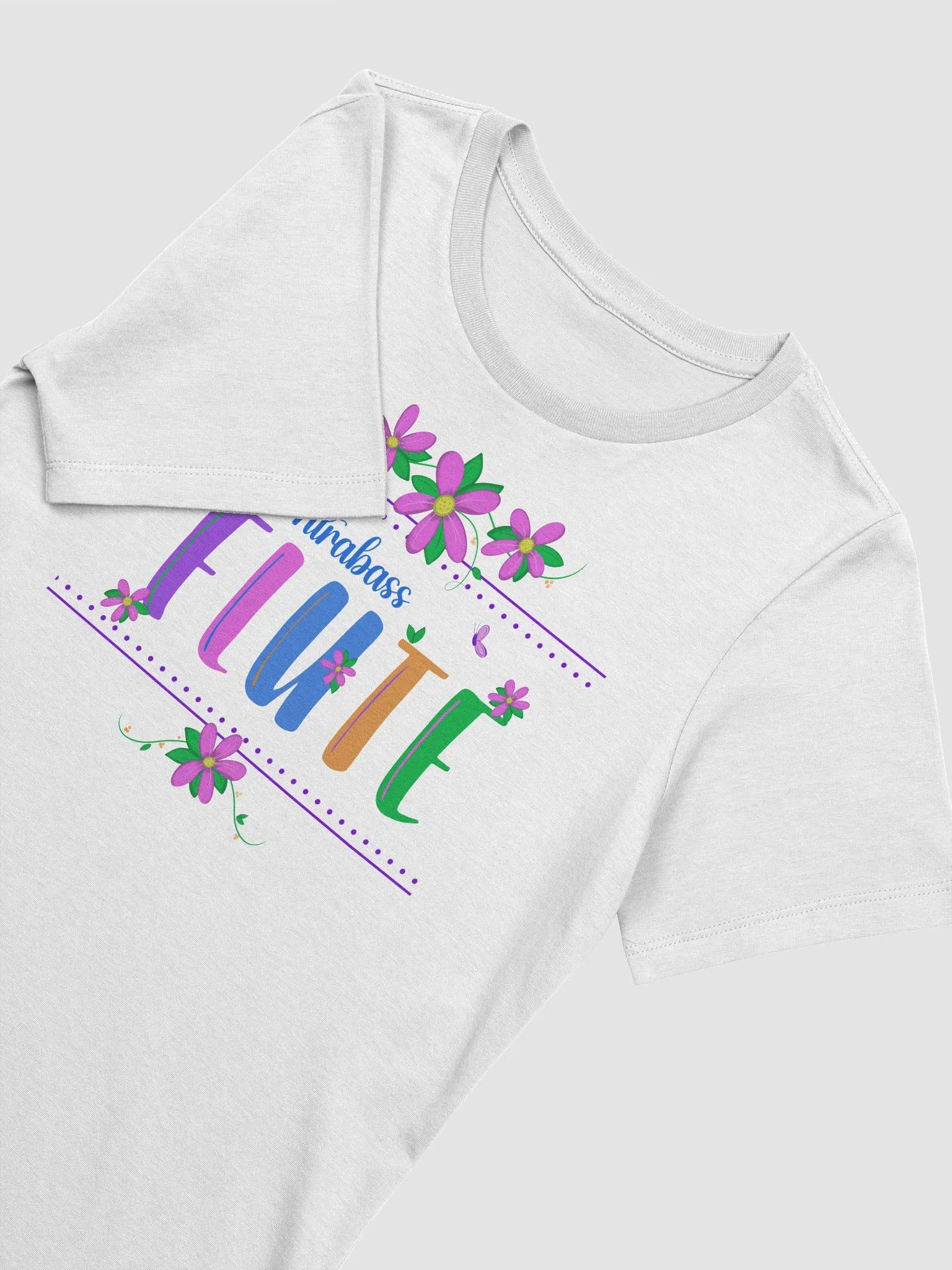 Relaxed Fit - Floral Flute Women's T-Shirt - Blue Contra Letters product image (3)