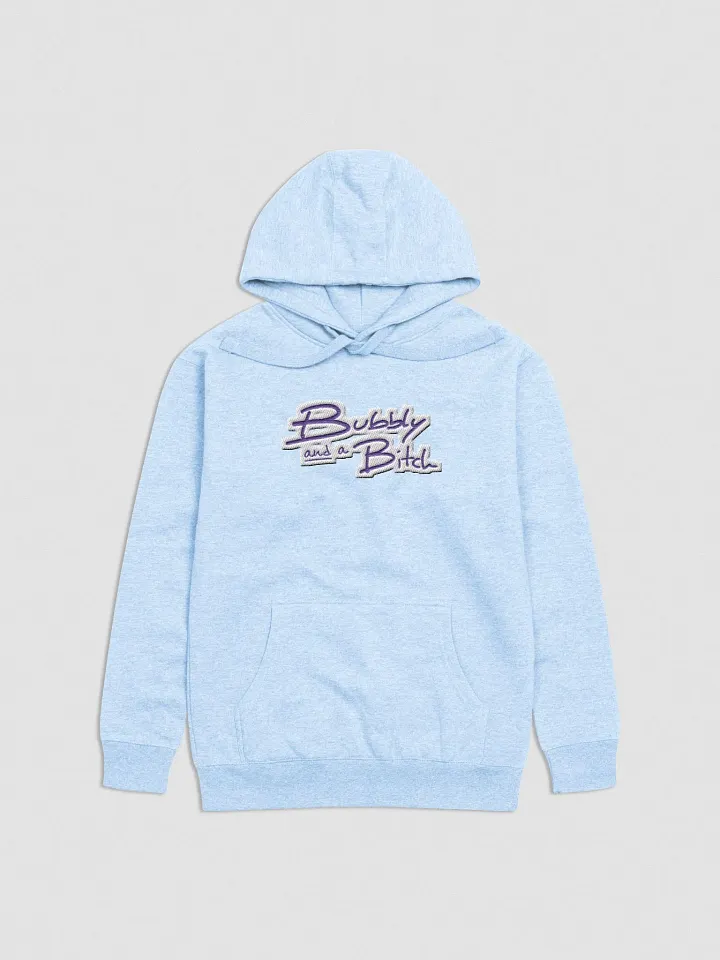 Bubbly and a B*tch (purple bubble design) embroidered heavyweight hoodie product image (30)