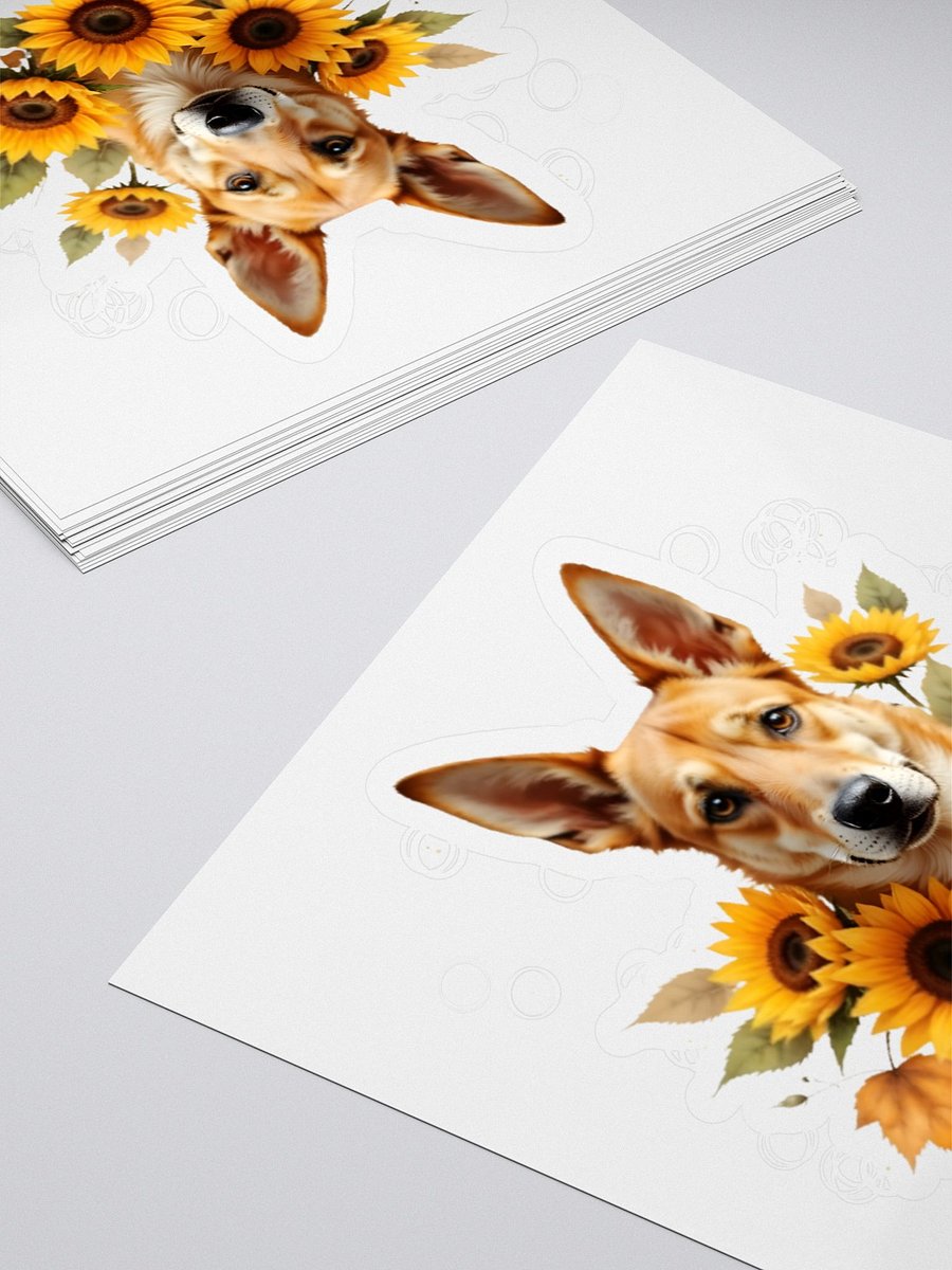 Potcake and Sunflowers Sticker product image (4)