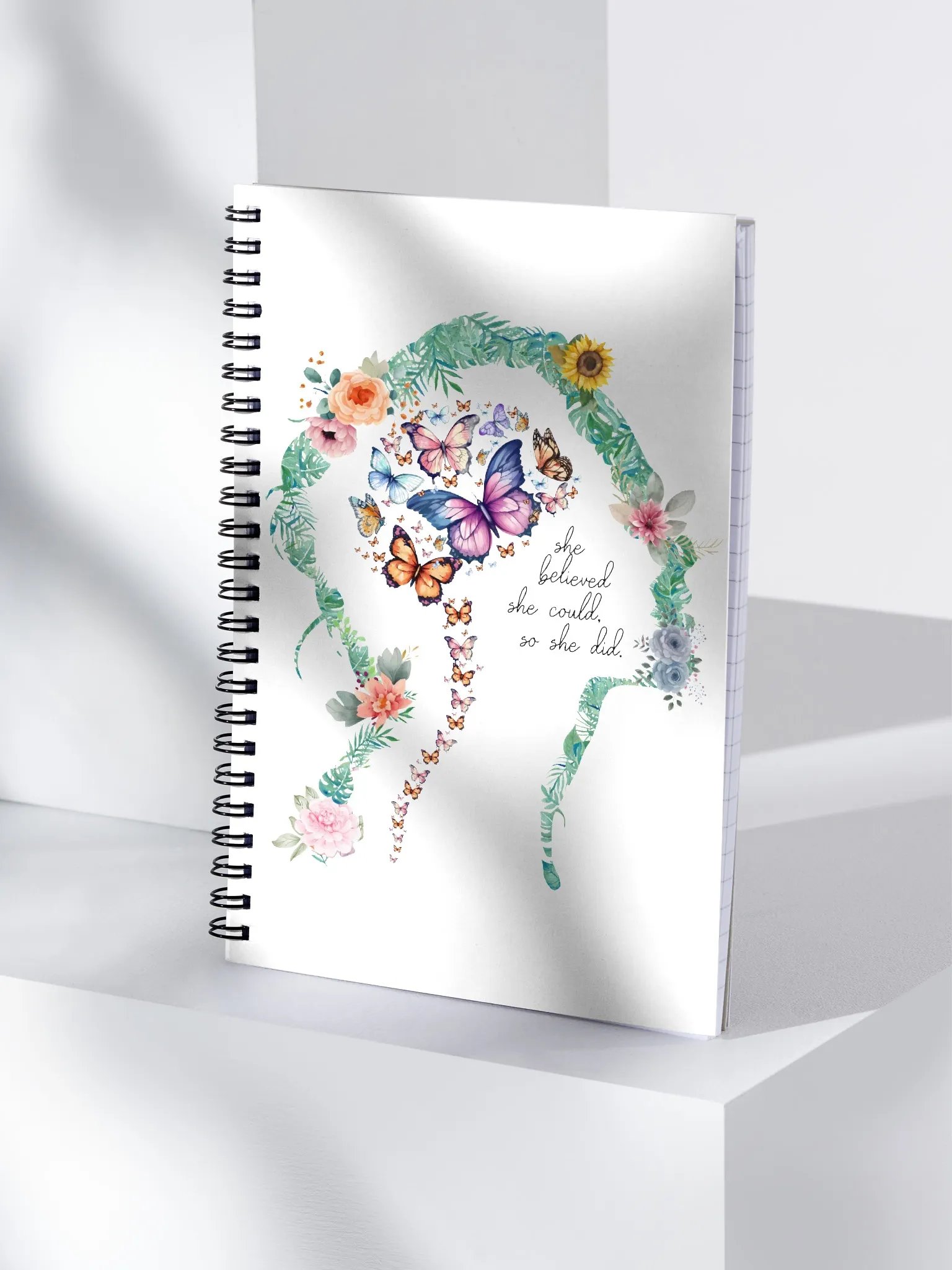 Motivational Botanical Bliss Spiral Notebook product image (4)