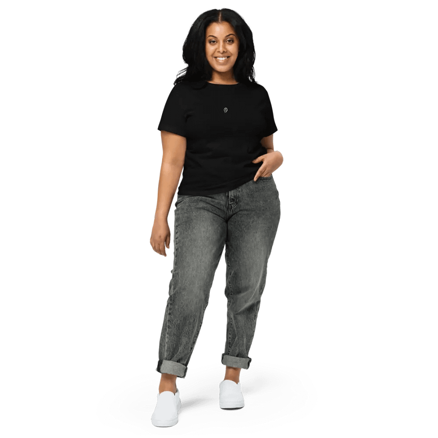 EXCLAIMING MENTALLY (white) embroidered waist length t-shirt product image (9)