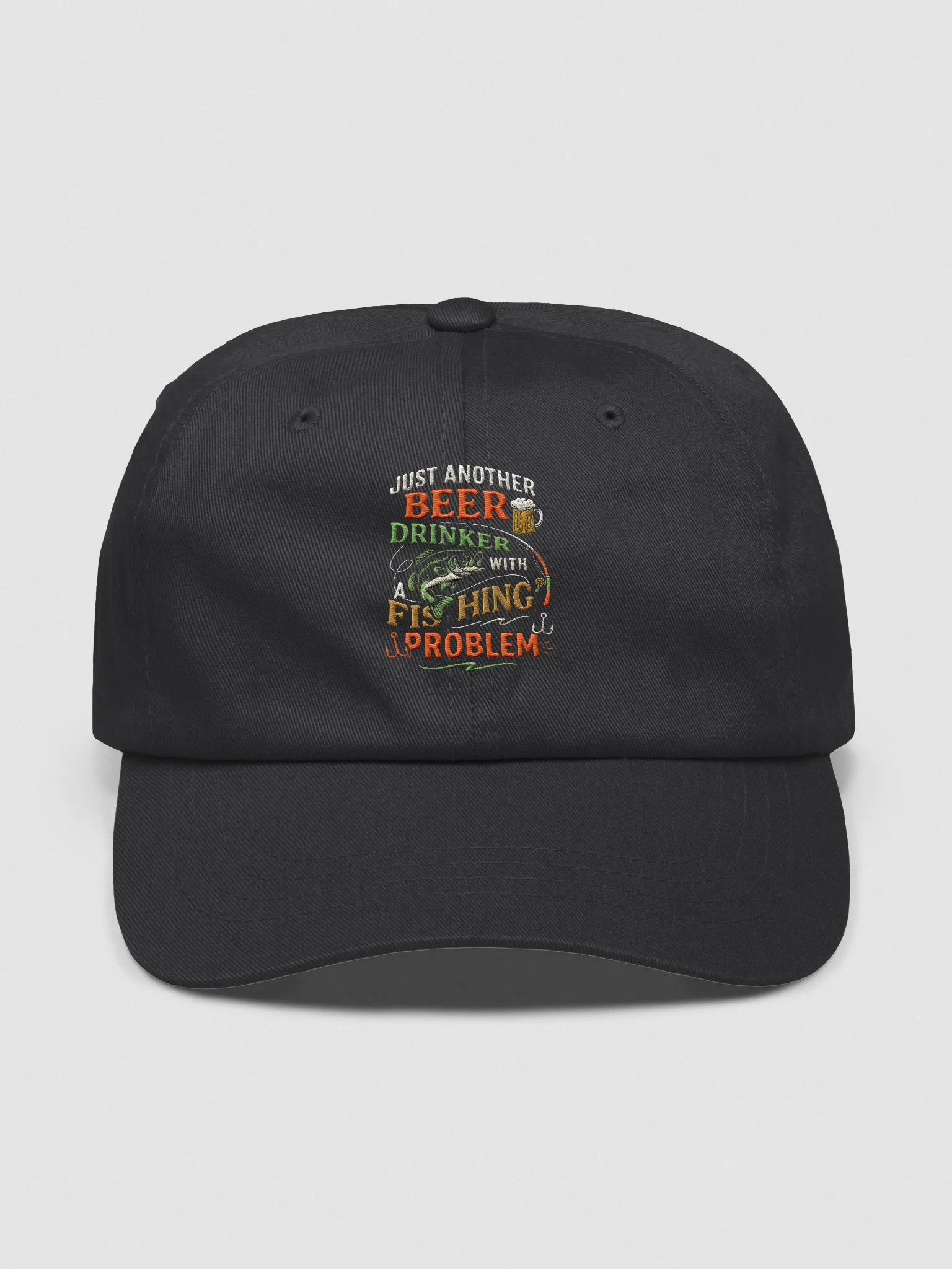 Fishing Problem Dad Hat – Beer & Fishing Lifestyle Cap product image (1)