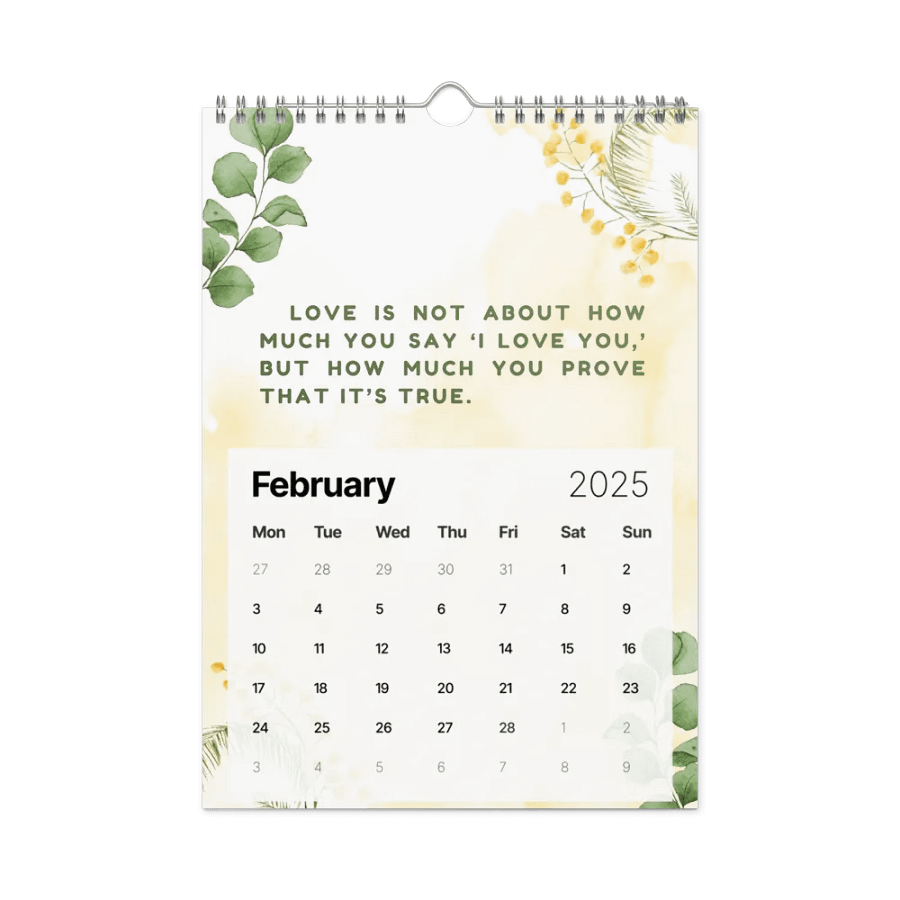 FLORAL INSPIRATIONAL QUOTES WALL CALENDAR 2025 product image (5)