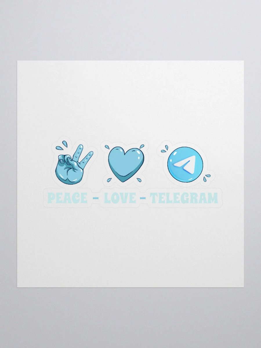 Pegatinas troqueladas Peace - Love - Telegram product image (2)