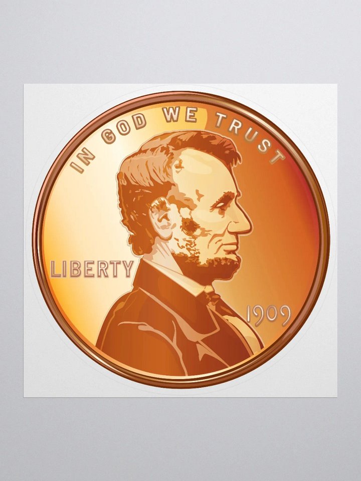 1909 Penny Round Stickers product image (1)