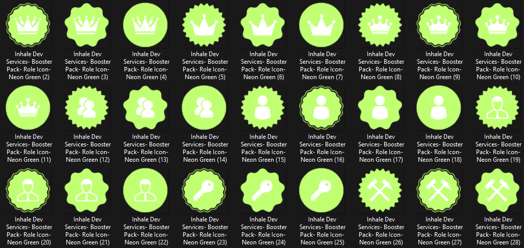 Super Huge GREEN Role Icon Pack product image (1)