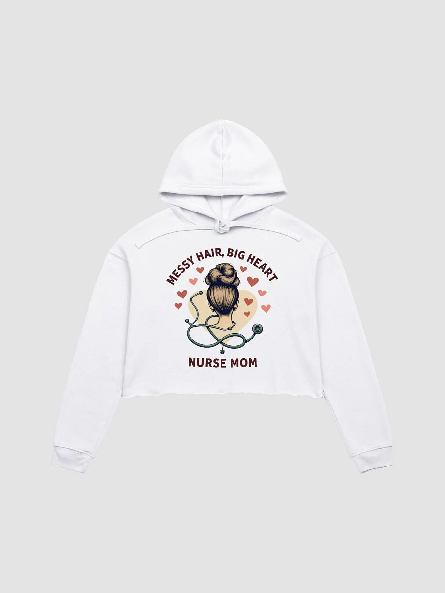 Nurse Mom Big Heart Crop Hoodie product image (2)