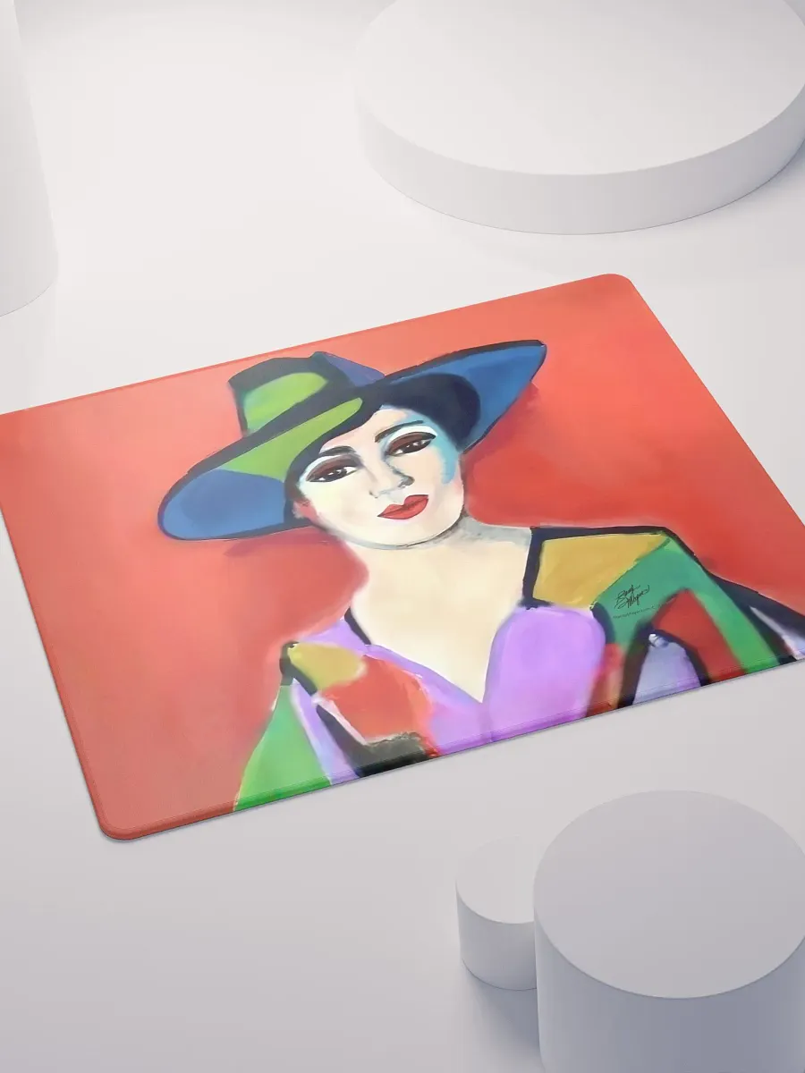 Donna with Hat Gamers Mouse Pad product image (4)