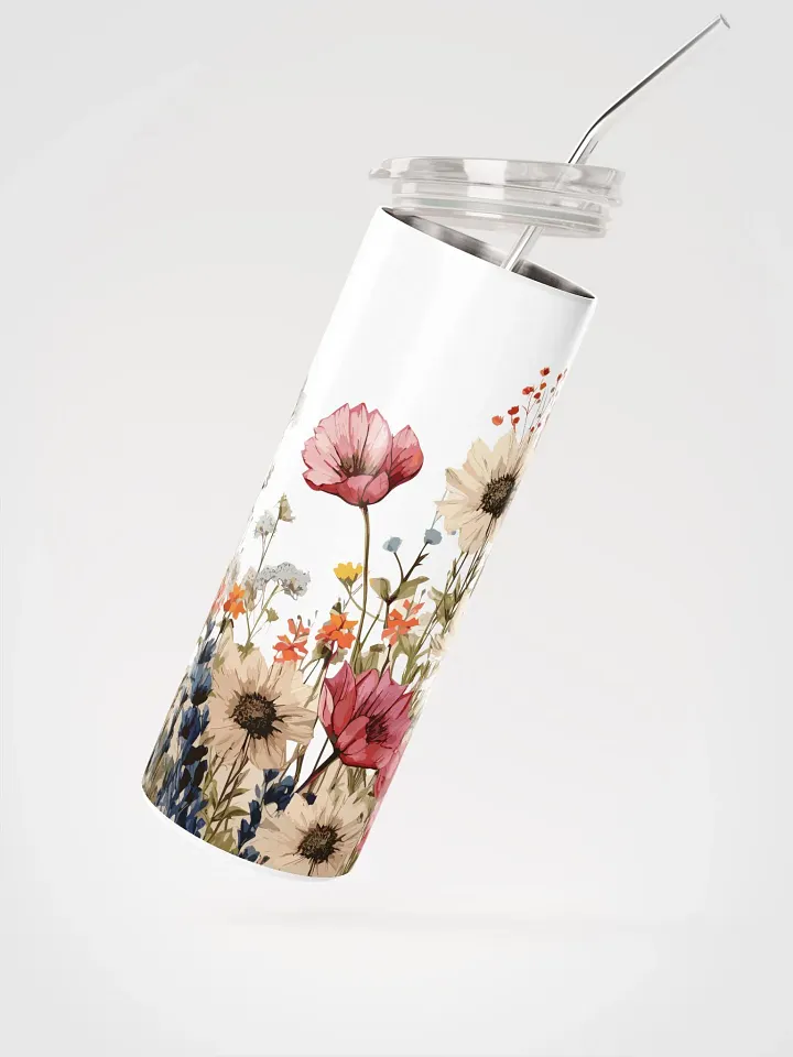 Wildflower Stainless Steel Tumbler - Eco-Friendly Floral Gift & Travel Mug product image (2)