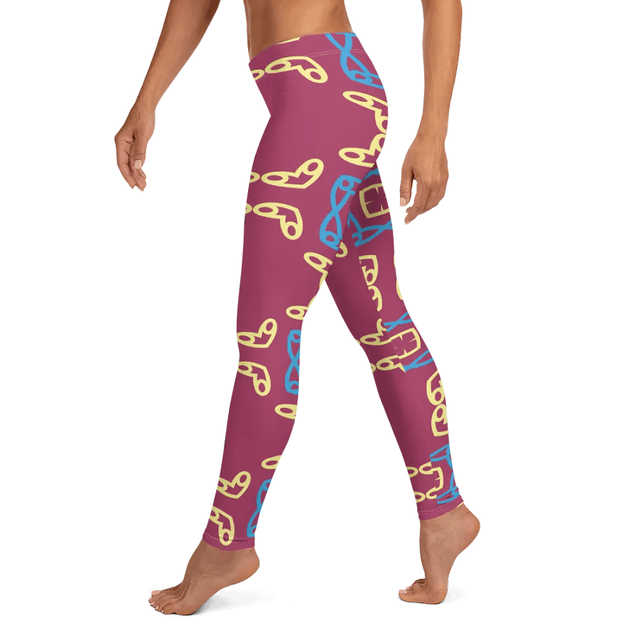 Customizable Chic: Maroon All-Over Print Leggings product image (10)