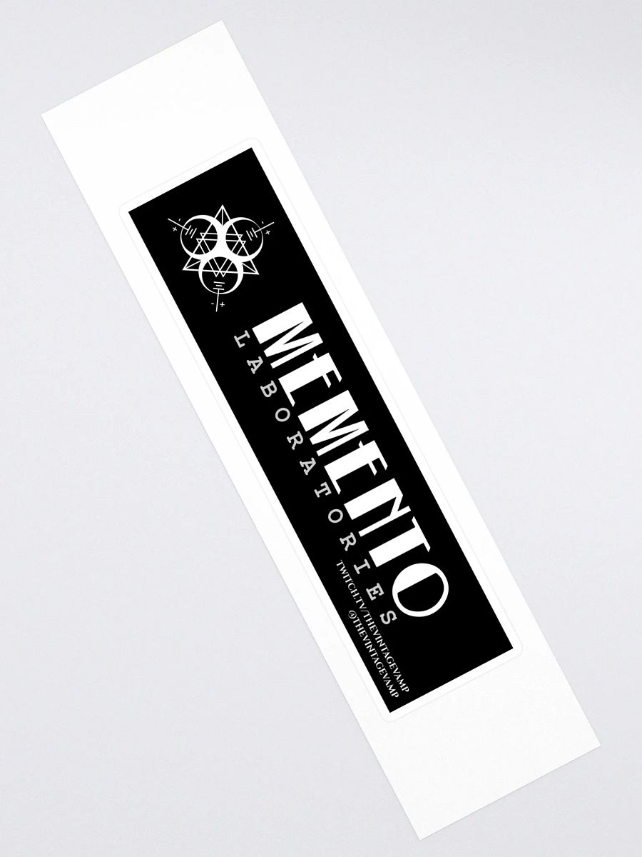 Memento Laboratories Logo [Black] Bumper Sticker product image (2)
