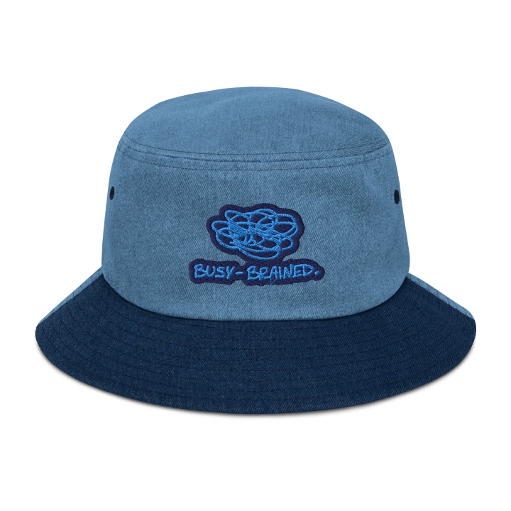 BUSY-BRAINED (electric) denim bucket hat product image (1)