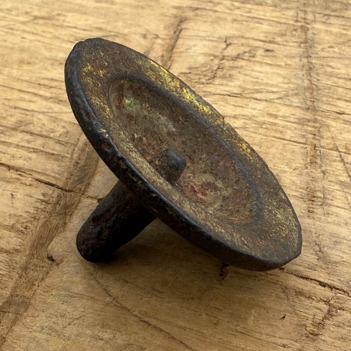 🎎 Antique Japanese Metal Spinning Top – Showa Era Toy – Japan Antique Roadshow product image (1)